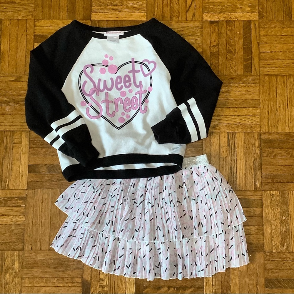 Sweatshirt and skirt set by American Girl